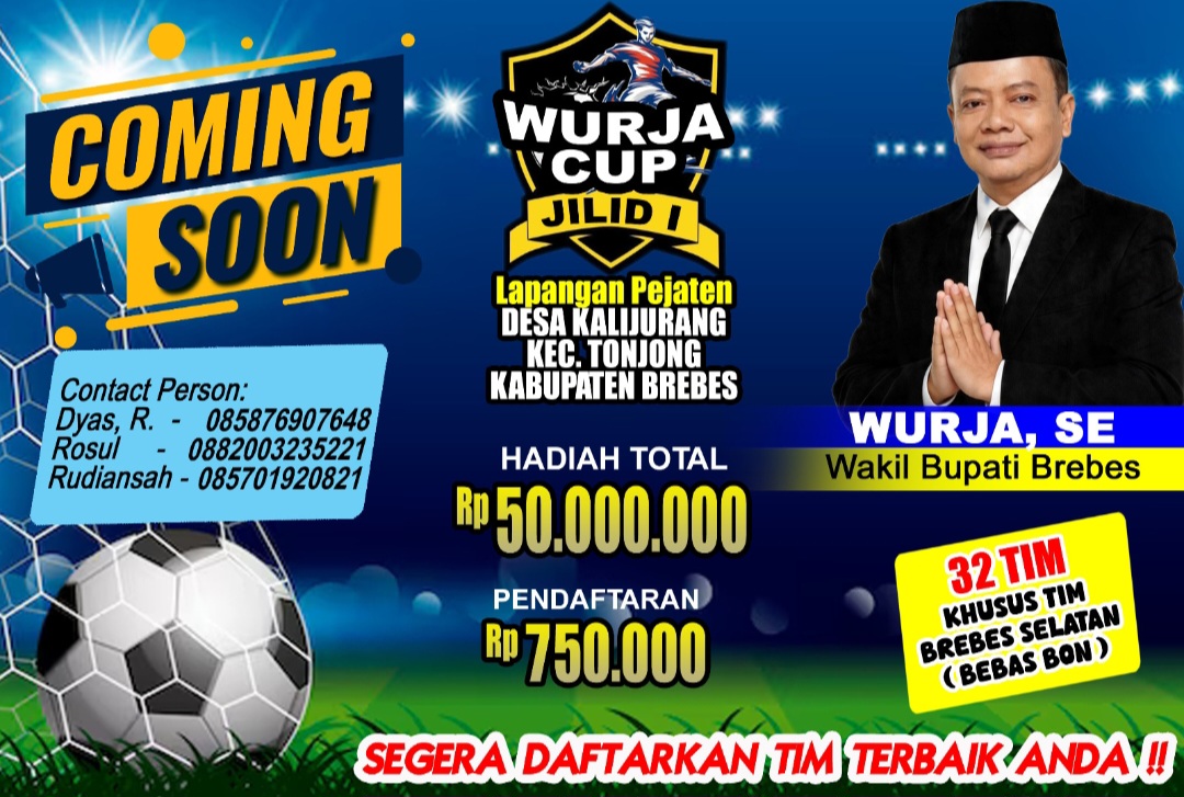 Turnamen Wurja Cup 1 Digelar Juni 2026, Hadiah Capai Rp50 Juta